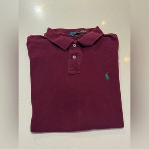 Polo Ralph Lauren Polo Shirt - Burgundy with Green Pony